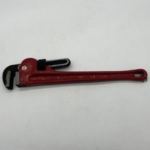 Taskforce Pipe Wrench 18" Adjustable Red Plumbing Hand Tools Heavy Duty 450mm